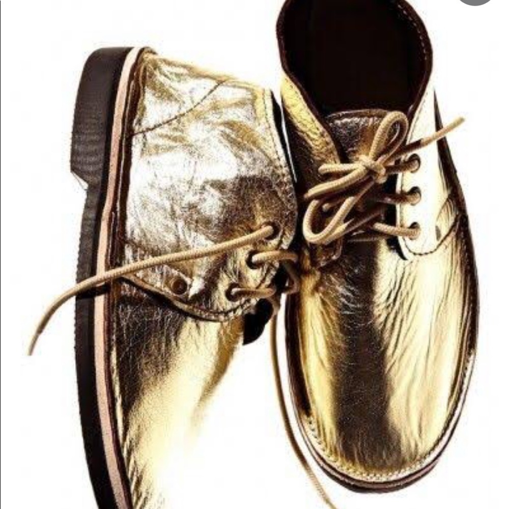 NWOT Gold Kudu Leather Shoes